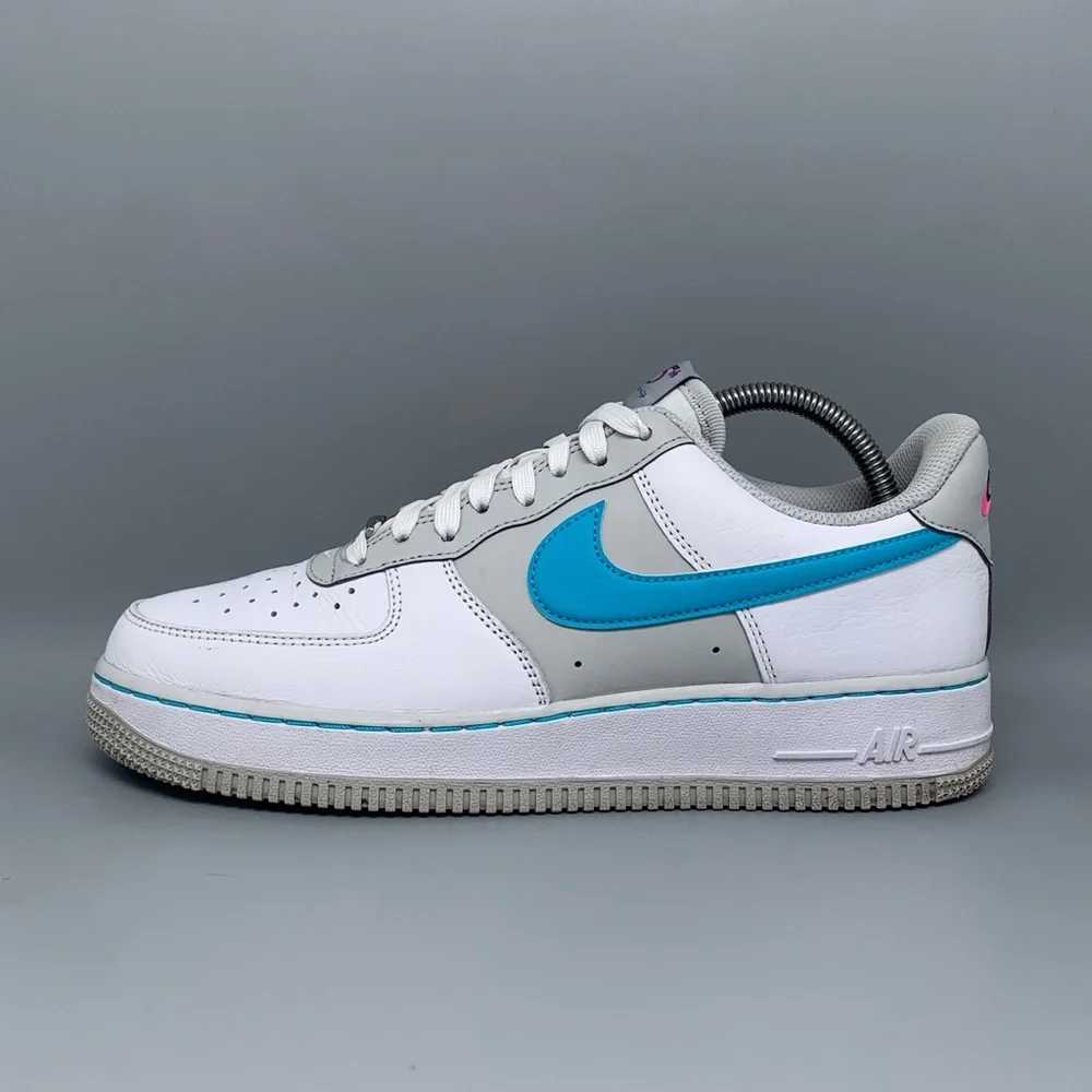 Nike Air Force 1 '07 LV8 White Multi Color Swoosh‎ Shoes DC8874-100 Men’s Sz 8.5